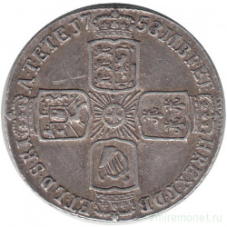 Монета. Великобритания. 6 пенсов 1758 год.