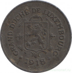 Монета. Люксембург. 5 сантимов 1918 год.
