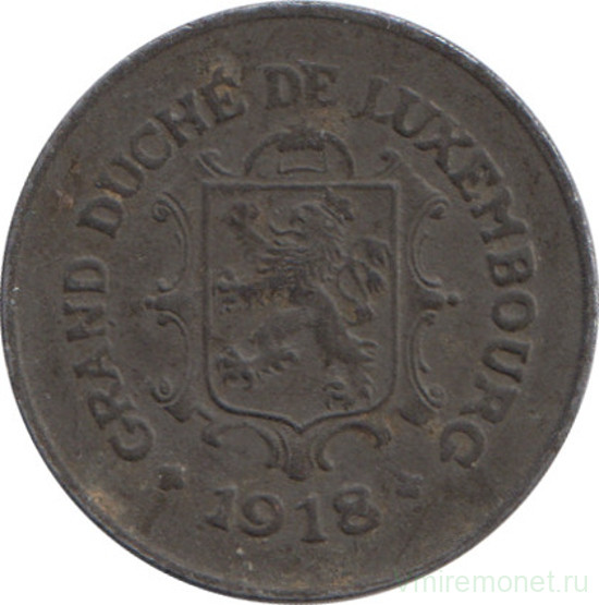 Монета. Люксембург. 5 сантимов 1918 год.