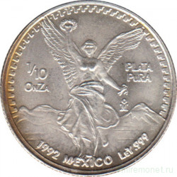 Монета. Мексика. 1/10 унции 1992 год. Свобода.