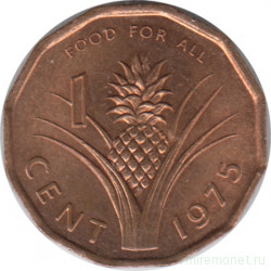 Монета. Свазиленд. 1 цент 1975 год. ФАО.