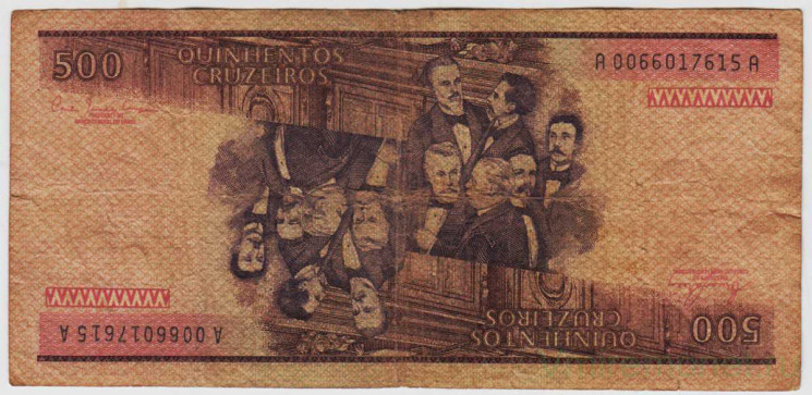 Банкнота. Бразилия. 500 крузейро 1981 год.