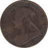 Монета. Великобритания. 1 пенни 1896 год. рев.