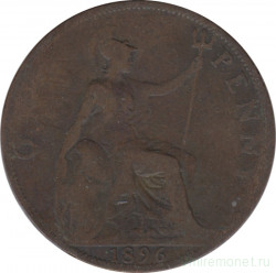 Монета. Великобритания. 1 пенни 1896 год.