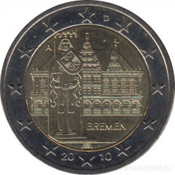 Монета. Германия. 2 евро 2010 год. Бремен (A).