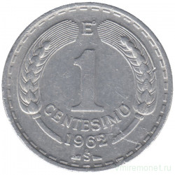 Монета. Чили. 1 сентесимо 1962 год.