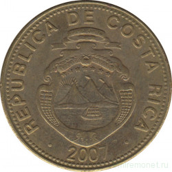 Монета. Коста-Рика. 50 колонов 2007 год.