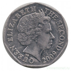 Монета. Джерси. 50 пенсов 2009 год.