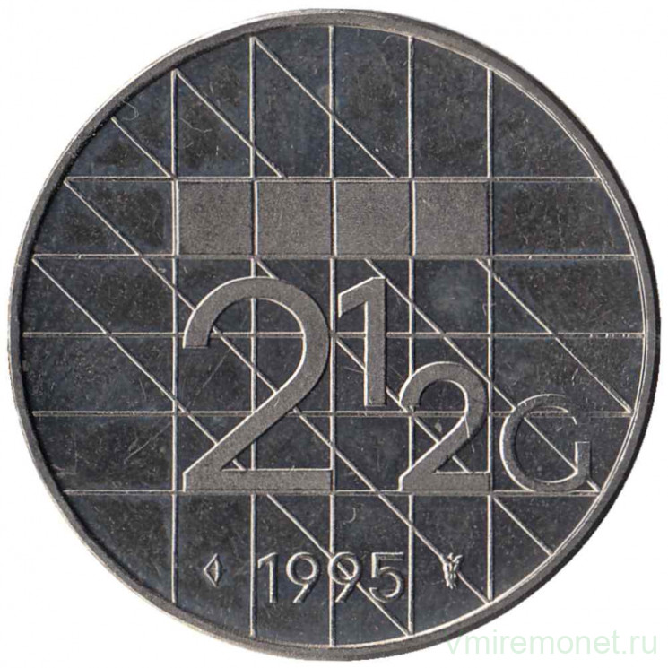 Монета. Нидерланды. 2,5 гульдена 1995 год.