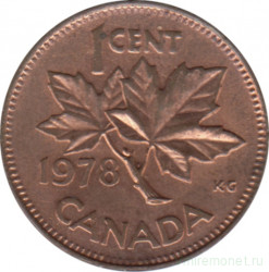 Монета. Канада. 1 цент 1978 год.