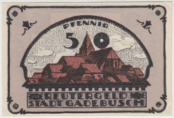 Бона. Нотгельд. Германия. Город Гадебуш. 50 пфеннигов 1922 год. Вариант 404.1.3.