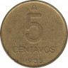 Монета. Аргентина. 5 сентаво 1985 год. ав.