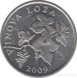 Монета. Хорватия. 2 липы 2009 год.