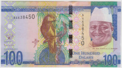 Банкнота. Гамбия. 100 даласи 2015 год. Тип 35.
