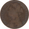 Монета. Великобритания. 1 пенни 1879 год. рев.