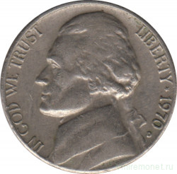 Монета. США. 5 центов 1970 год. Монетный двор D.