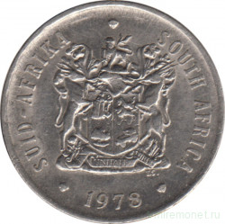 Монета. Южно-Африканская республика (ЮАР). 20 центов 1978 год.