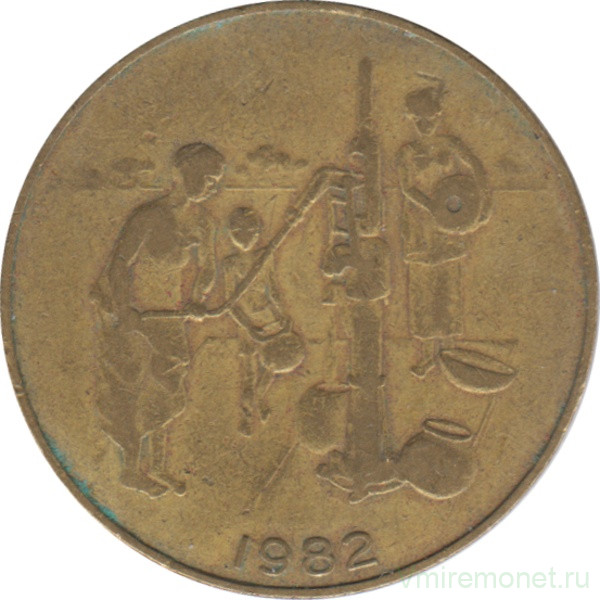 Монета. Западноафриканский экономический и валютный союз (ВСЕАО). 10 франков 1982 год.