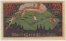 Бона. Нотгельд. Германия. Город Вернигероде. 25 пфеннигов 1920 год. Вариант 1407.2.2. рев.