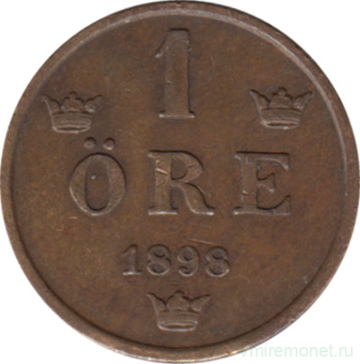 Монета. Швеция. 1 эре 1898 год.