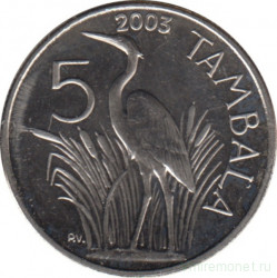 Монета. Малави. 5 тамбал 2003 год.