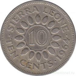 Монета. Сьерра-Леоне. 10 центов 1964 год.