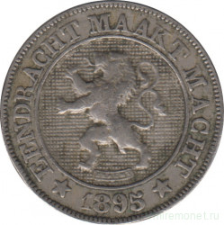 Монета. Бельгия. 10 сантимов 1895 год. Der Belgen.