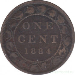 Монета. Канада. 1 цент 1884 год.