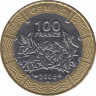 Монета. Центральноафриканский экономический и валютный союз (ВЕАС). 100 франков 2006 год. ав.