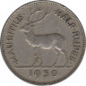 Монета. Маврикий. 1/2 рупии 1950 год. ав.