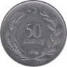  Монета. Турция. 50 курушей 1974 год. ав.