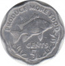 Монета. Сейшельские острова. 5 центов 1977 год. ФАО. ав.