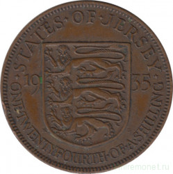 Монета. Великобритания. Джерси. 1/24 шиллинга 1935 год.