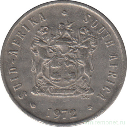 Монета. Южно-Африканская республика (ЮАР). 5 центов 1972 год.