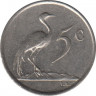 Монета. Южно-Африканская республика (ЮАР). 5 центов 1972 год. рев.