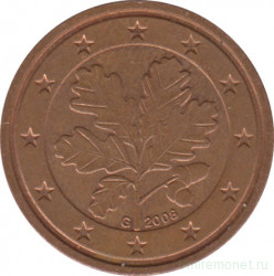 Монета. Германия. 2 цента 2008 год. (G).