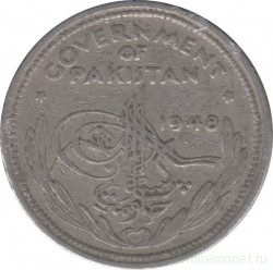 Монета. Пакистан. 1 рупия 1948 год.