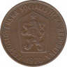 Монета. Чехословакия. 50 геллеров 1970 год. ав.