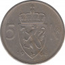 Монета. Норвегия. 5 крон 1968 год. ав.