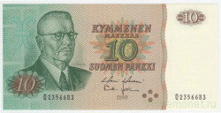 Банкнота. Финляндия. 10 марок 1980 год. Тип 111a(49).