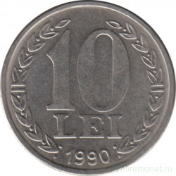 Монета. Румыния. 10 лей 1990 год.