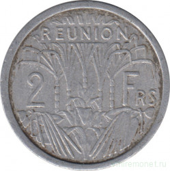 Монета. Реюньон. 2 франка 1948 год.