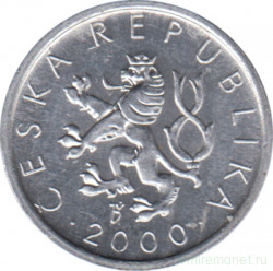 Монета. Чехия. 10 геллеров 2000 год.