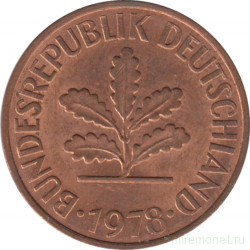 Монета. ФРГ. 2 пфеннига 1978 год. Монетный двор - Мюнхен (D).