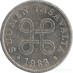 Монета. Финляндия. 5 пенни 1983 год.