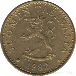 Монета. Финляндия. 20 пенни 1982 год.