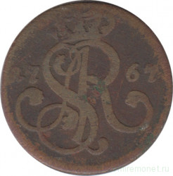 Монета. Польша. 1 грош 1767 год. G.