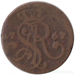 Монета. Польша. 1 грош 1767 год. G.