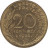 Монета. Франция. 20 сантимов 1980 год. ав.