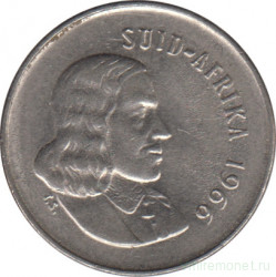 Монета. Южно-Африканская республика (ЮАР). 5 центов 1966 год. Аверс - "SUID-AFRIKA".